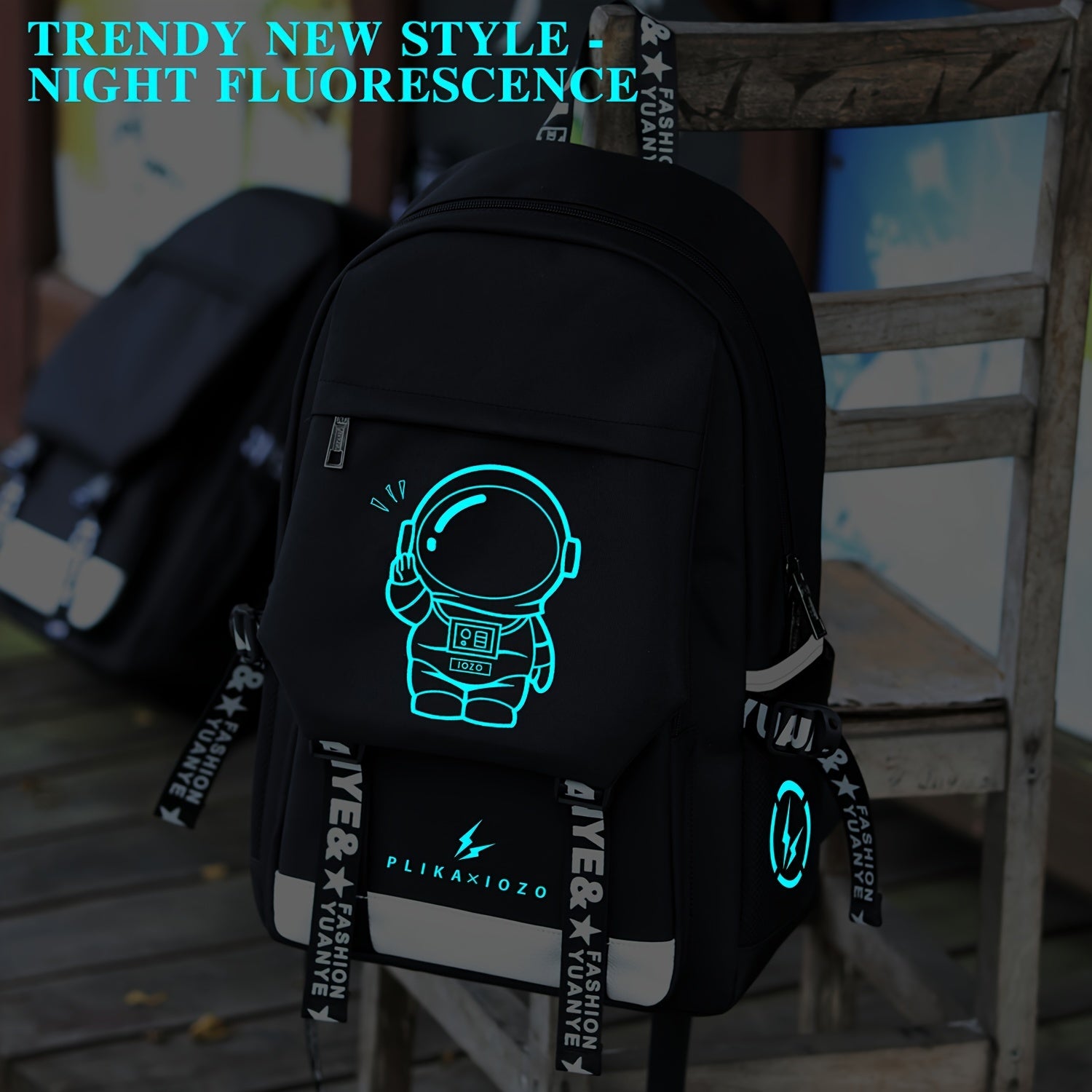 3pcs/set Men's New Casual Fashion New Large Capacity Backpack, Multifunctional Simple Waterproof Backpack, 16 Inch Laptop Bag, Lightweight Luminous Crossbody Bag, Handbag And Backpack