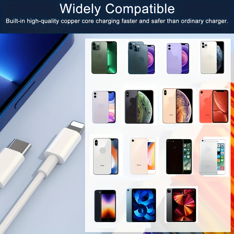 5-Pack 6FT MFi Certified Fast Charging IPhone Charger Cables - Durable, Tangle-Free, and Compatible with IPhone 14/ 13/ 12/ 12 Pro Max/ 11/ Xs Max/ XR/ X and AirPods Pro