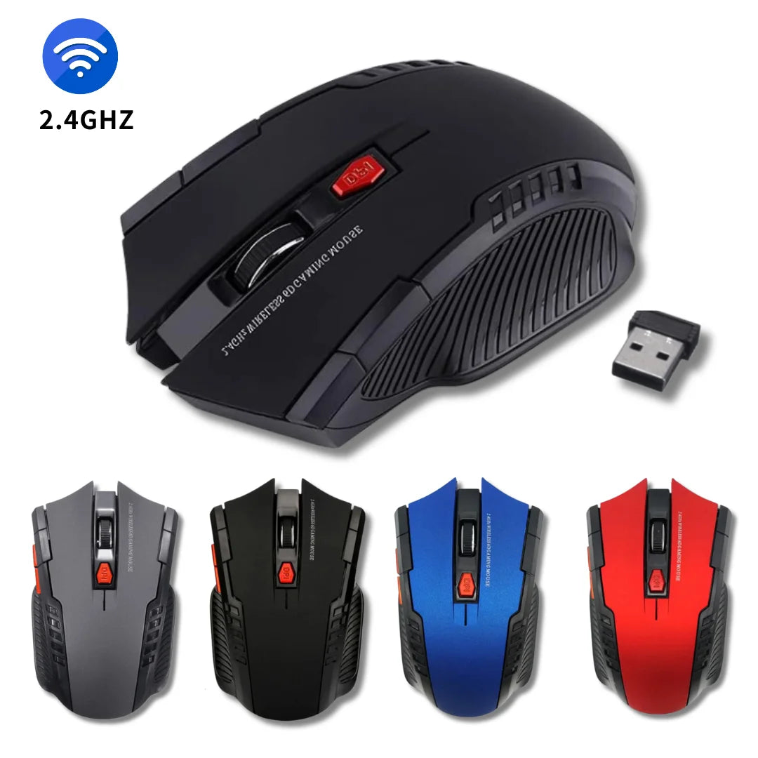 2.4G Wireless Mouse, 800-1600 DPI Adjustable, Ergonomic Optical Gaming Mouse for PC/Laptop, Portable for Home/Office/Travel