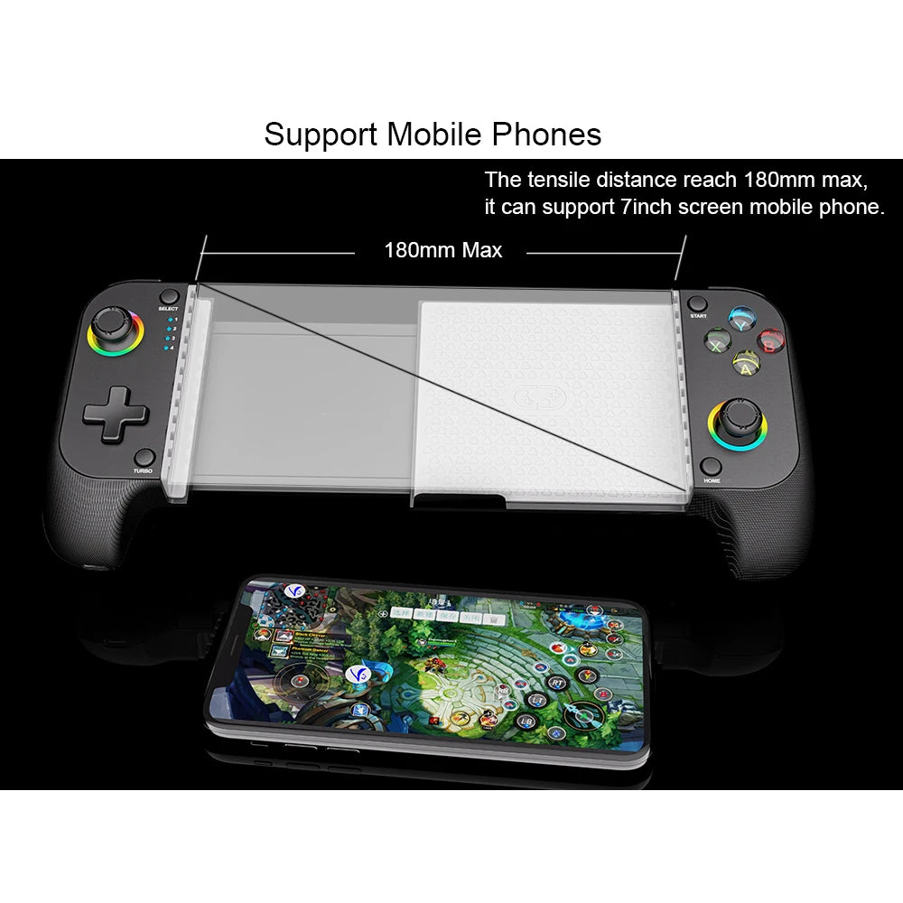 Mobile Game Controller for iPhone and Android with RGB Light,Support Play PS Remote Play, Xbox Cloud and More