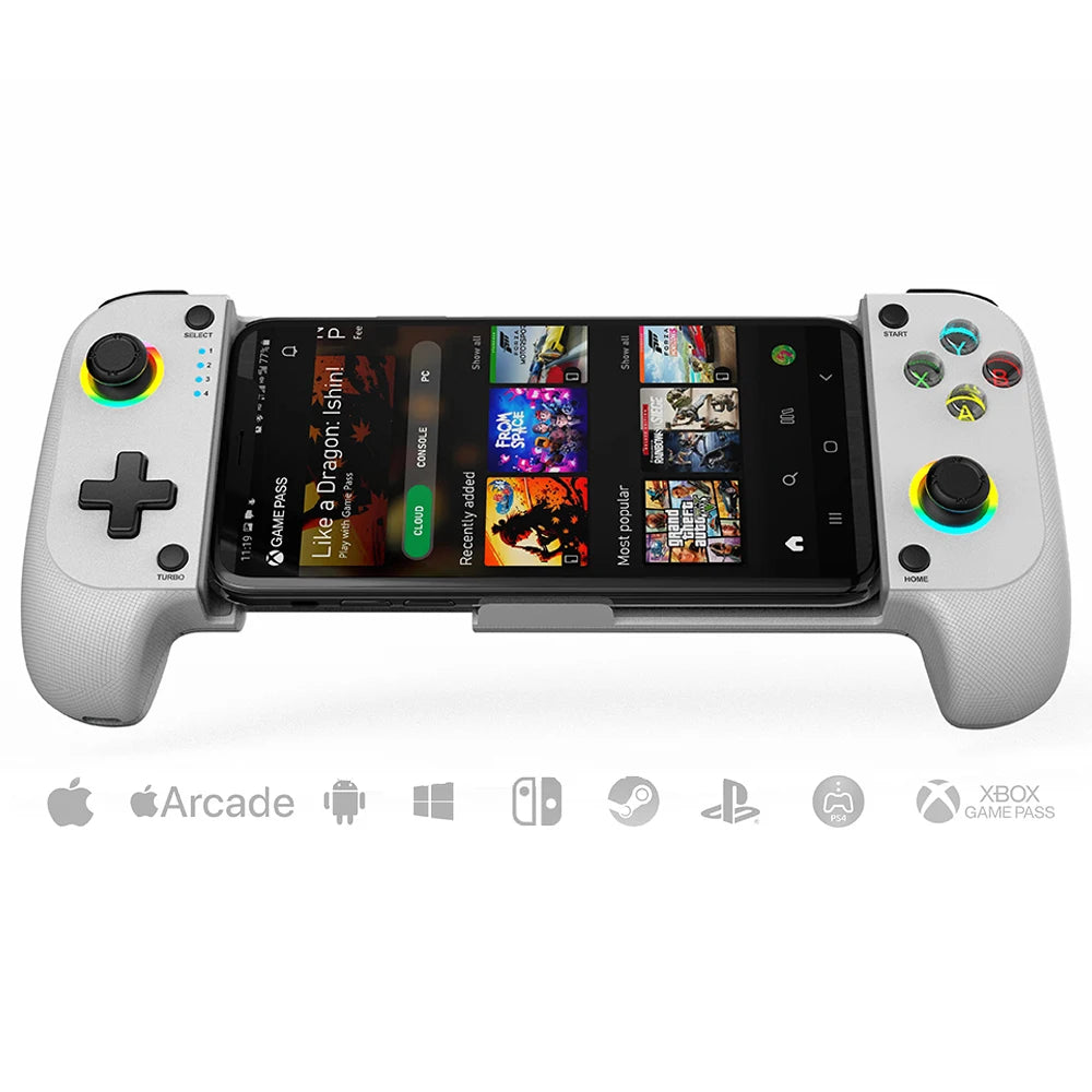Mobile Game Controller for iPhone and Android with RGB Light,Support Play PS Remote Play, Xbox Cloud and More