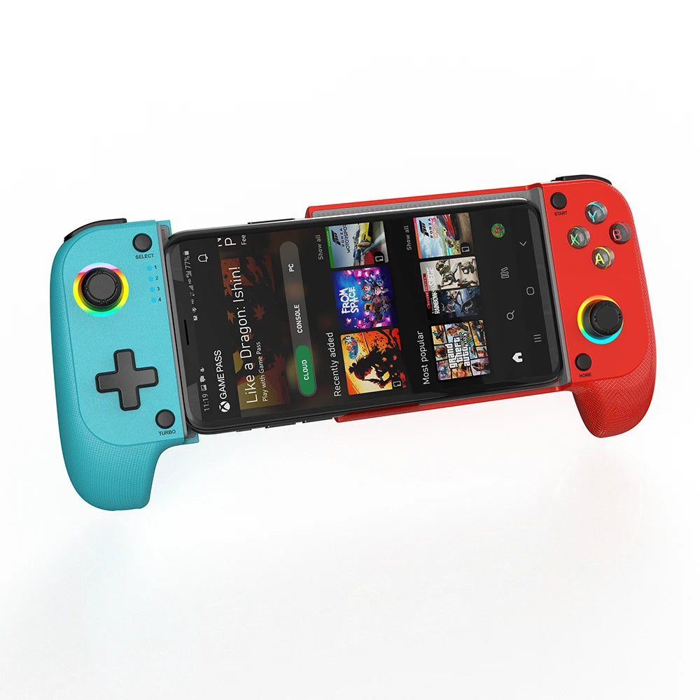 Mobile Game Controller for iPhone and Android with RGB Light,Support Play PS Remote Play, Xbox Cloud and More