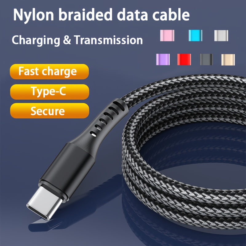 USB C Charging Cable Nylon Braided USB A To Type C Charging Cable Compatible With Samsung Galaxy Xiaomi, Vivo, Oppo, Redmi And More USB C Cables Phone Wire Cord USB Type C Charger