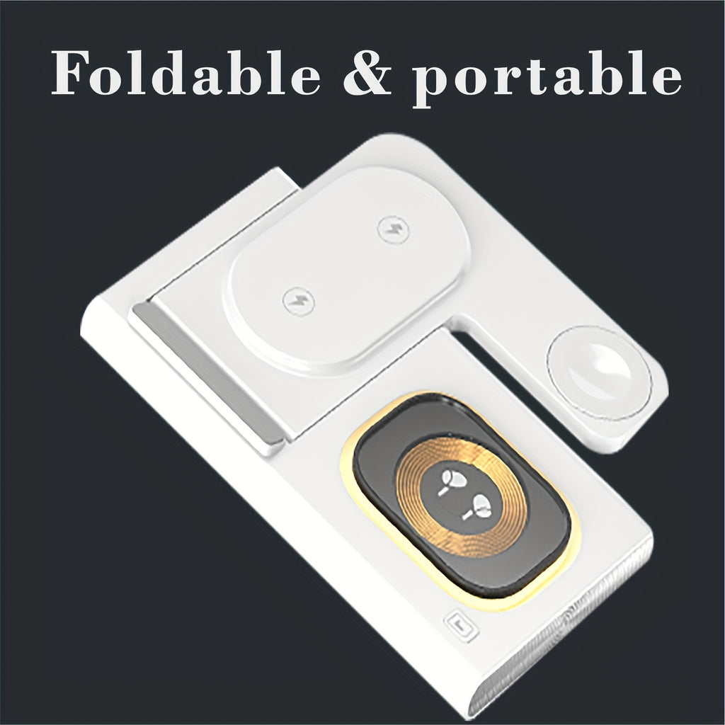 Wireless Charging Station, 4 In 1 Wireless Charger Stand, Multi Fast Wireless Charging Dock For iPhone Multiple Devices For IPhone 14/14 Plus/13/12/11/Pro/Max/X/XS/XR/8, For iWatch Ultra/8/7/6/5/4/3/2/SE, For Airpods 3/2/Pro,