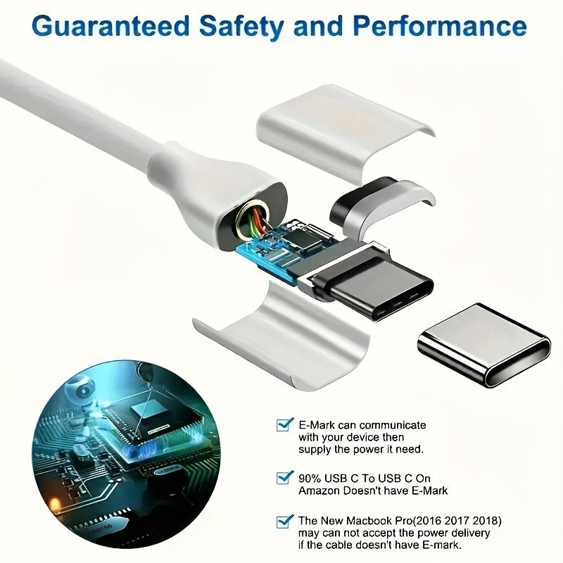 New 60W Fast Charging Cable Type-C To Type-C Charger Data Transmission Durable For Type-C Charging