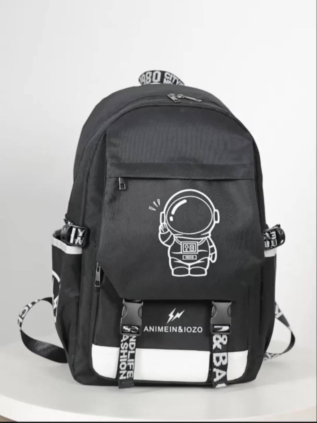 3pcs/set Men's New Casual Fashion New Large Capacity Backpack, Multifunctional Simple Waterproof Backpack, 16 Inch Laptop Bag, Lightweight Luminous Crossbody Bag, Handbag And Backpack