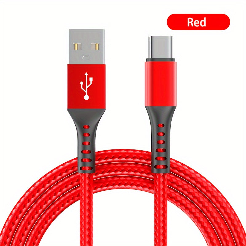 USB C Charging Cable Nylon Braided USB A To Type C Charging Cable Compatible With Samsung Galaxy Xiaomi, Vivo, Oppo, Redmi And More USB C Cables Phone Wire Cord USB Type C Charger