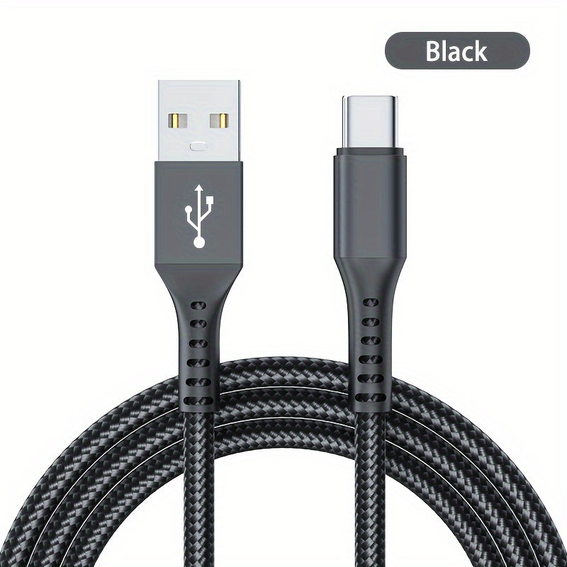 USB C Charging Cable Nylon Braided USB A To Type C Charging Cable Compatible With Samsung Galaxy Xiaomi, Vivo, Oppo, Redmi And More USB C Cables Phone Wire Cord USB Type C Charger