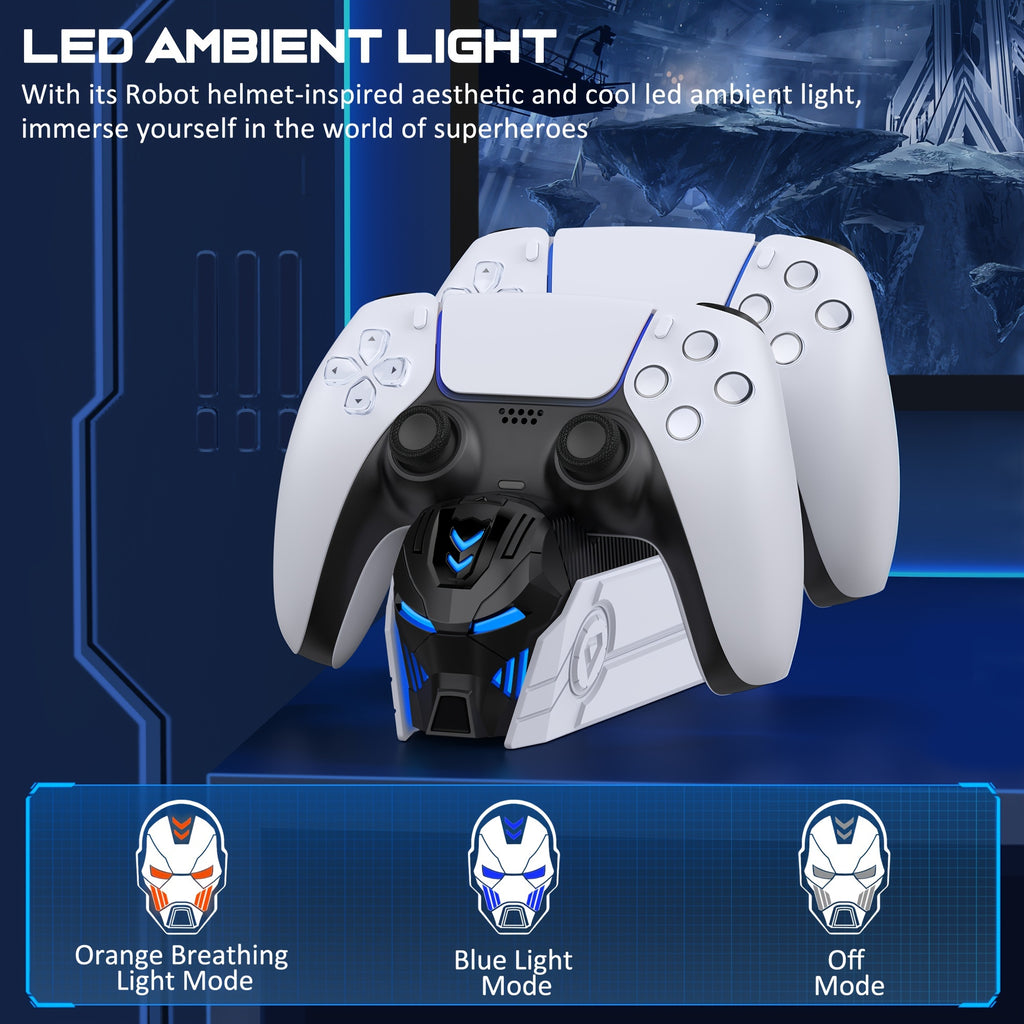 For PS5 Dual Charger Station With Indicator Light/ Fast Charging/Smart Chip Security Protection