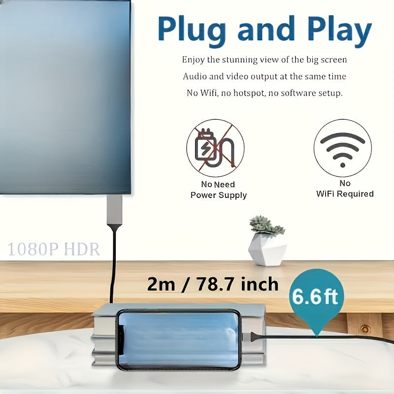 S8/S9 4K Hdmi To Type-C Usb 3.1 Adapter Cable - High-Definition Hdtv Streaming