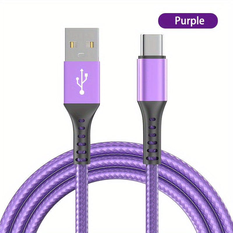 USB C Charging Cable Nylon Braided USB A To Type C Charging Cable Compatible With Samsung Galaxy Xiaomi, Vivo, Oppo, Redmi And More USB C Cables Phone Wire Cord USB Type C Charger