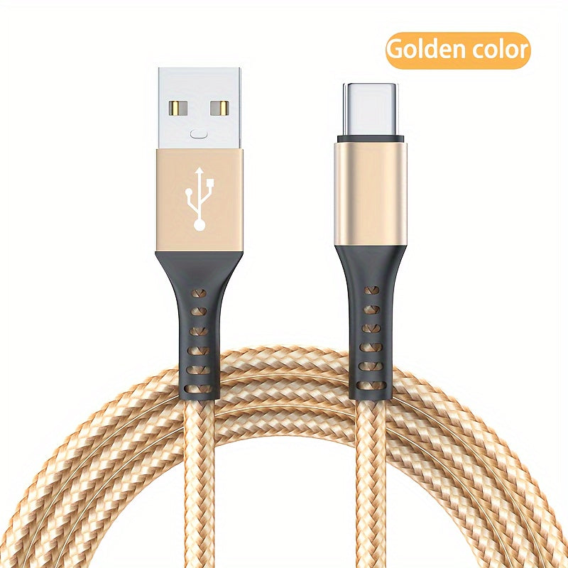 USB C Charging Cable Nylon Braided USB A To Type C Charging Cable Compatible With Samsung Galaxy Xiaomi, Vivo, Oppo, Redmi And More USB C Cables Phone Wire Cord USB Type C Charger