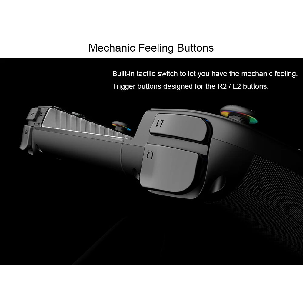 Mobile Game Controller for iPhone and Android with RGB Light,Support Play PS Remote Play, Xbox Cloud and More