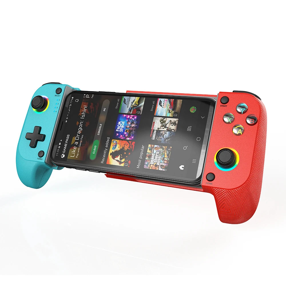 Mobile Game Controller for iPhone and Android with RGB Light,Support Play PS Remote Play, Xbox Cloud and More