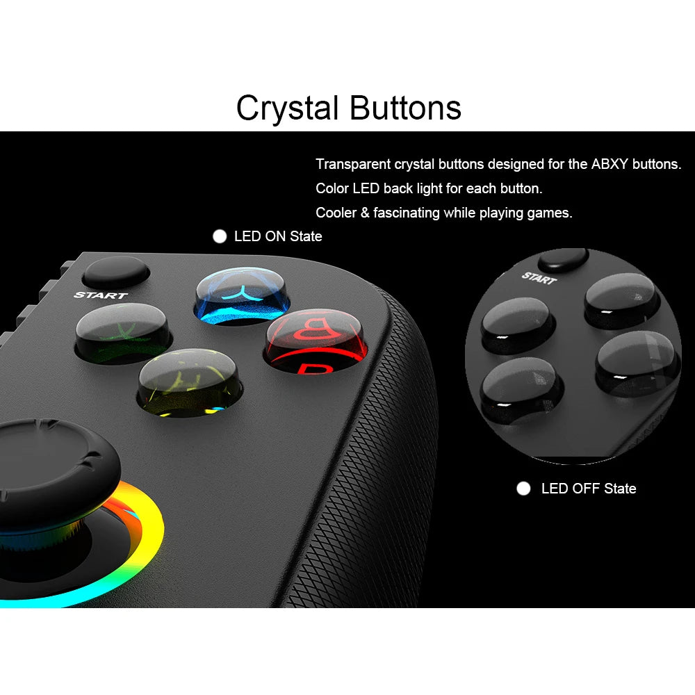 Mobile Game Controller for iPhone and Android with RGB Light,Support Play PS Remote Play, Xbox Cloud and More