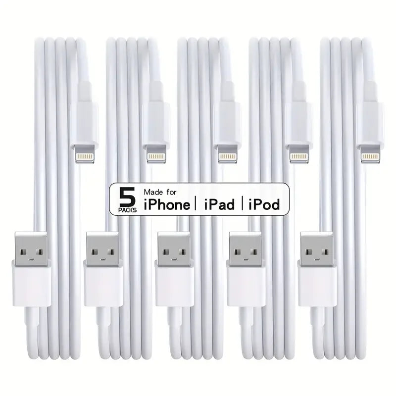3PCS 5PCS MFi Certified USB to Lightning TPE Cable Fast Charging Cable sfor iPhone14 13 12 11Pro X 8 for iPad White 1M 2M 3M