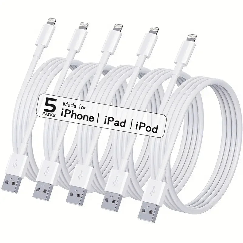3PCS 5PCS MFi Certified USB to Lightning TPE Cable Fast Charging Cable sfor iPhone14 13 12 11Pro X 8 for iPad White 1M 2M 3M