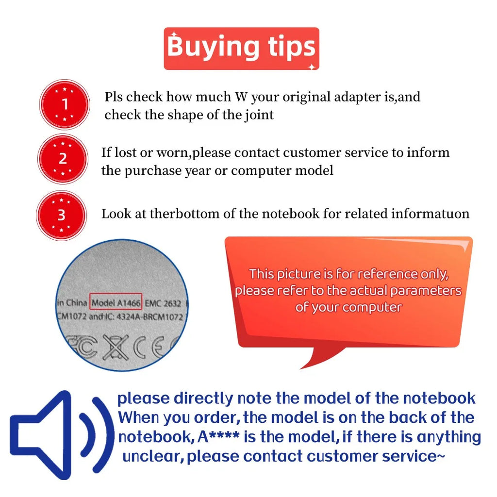New A1278 A1286 A1398 A1502 A1369 A1466 Power Adapter for Macbook Air Pro 45W 60W 85W Magsaf* 2 1 Magnetic Power Adapter Charger