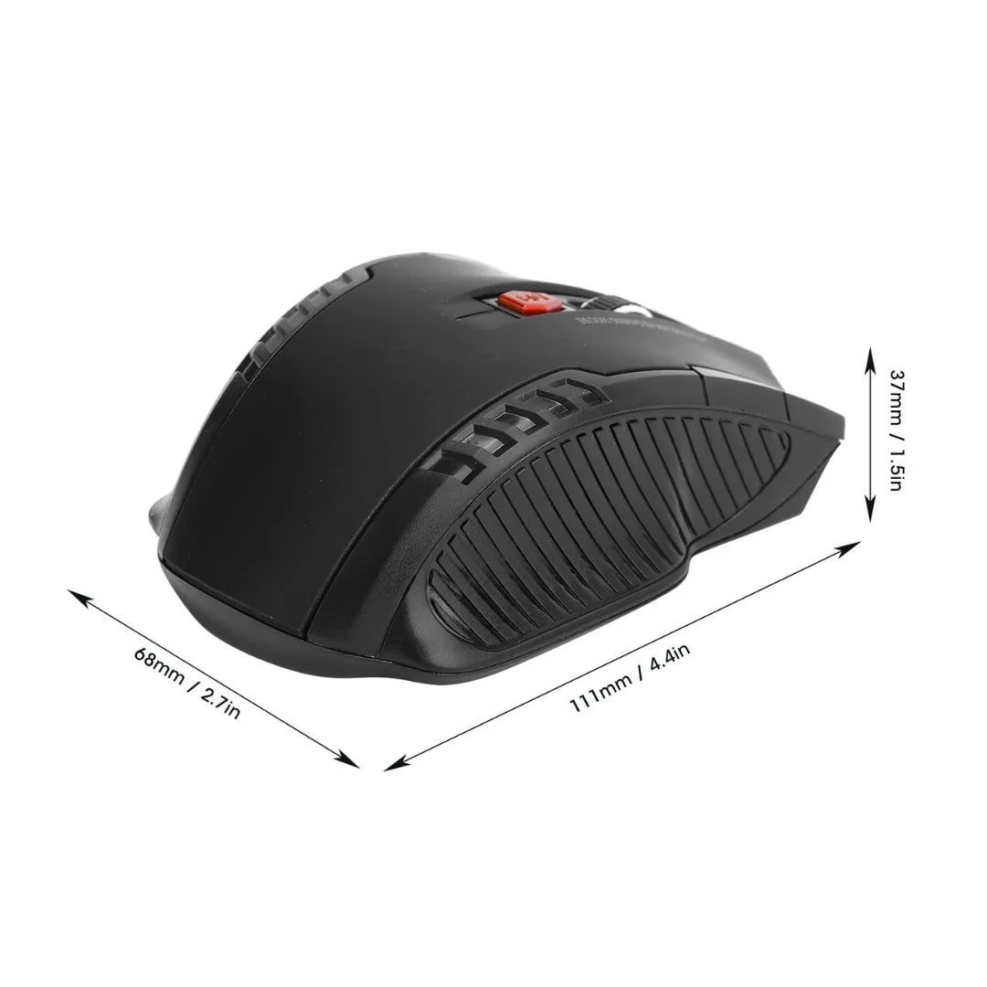 2.4G Wireless Mouse, 800-1600 DPI Adjustable, Ergonomic Optical Gaming Mouse for PC/Laptop, Portable for Home/Office/Travel