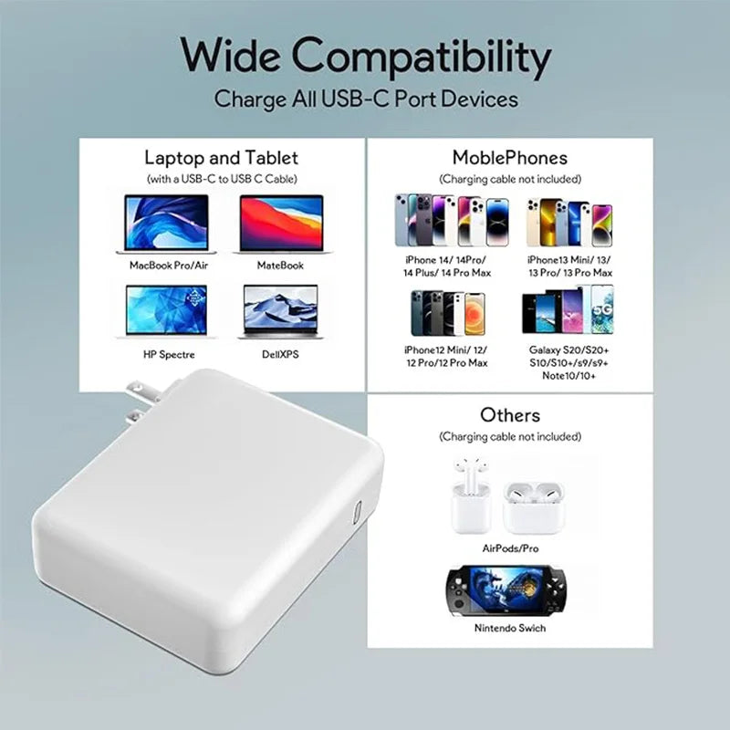 Power Adapter For Macbook Air Pro 45W 60W 85W Magsaf*3 2 1 Magnetic Charger A1398 Compatible with Macbook chargers Type c PD 96W