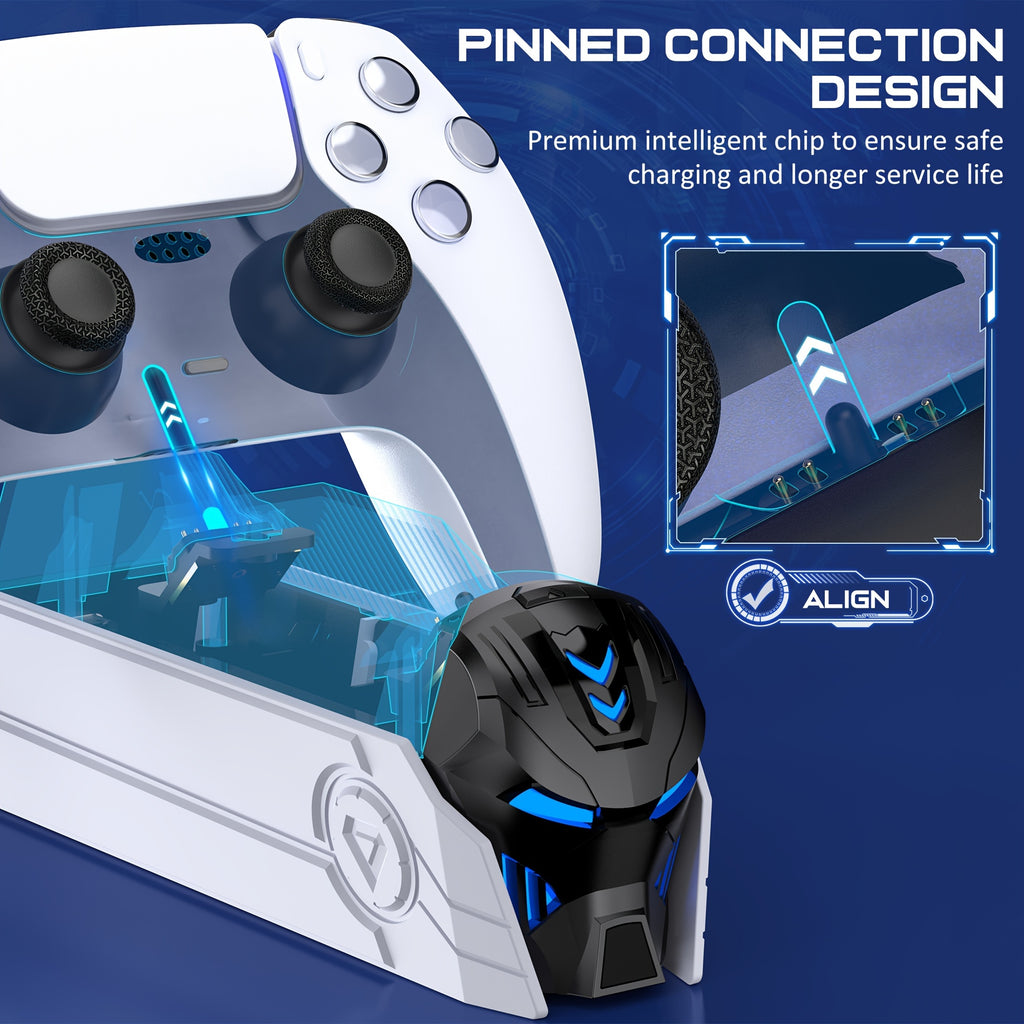 For PS5 Dual Charger Station With Indicator Light/ Fast Charging/Smart Chip Security Protection