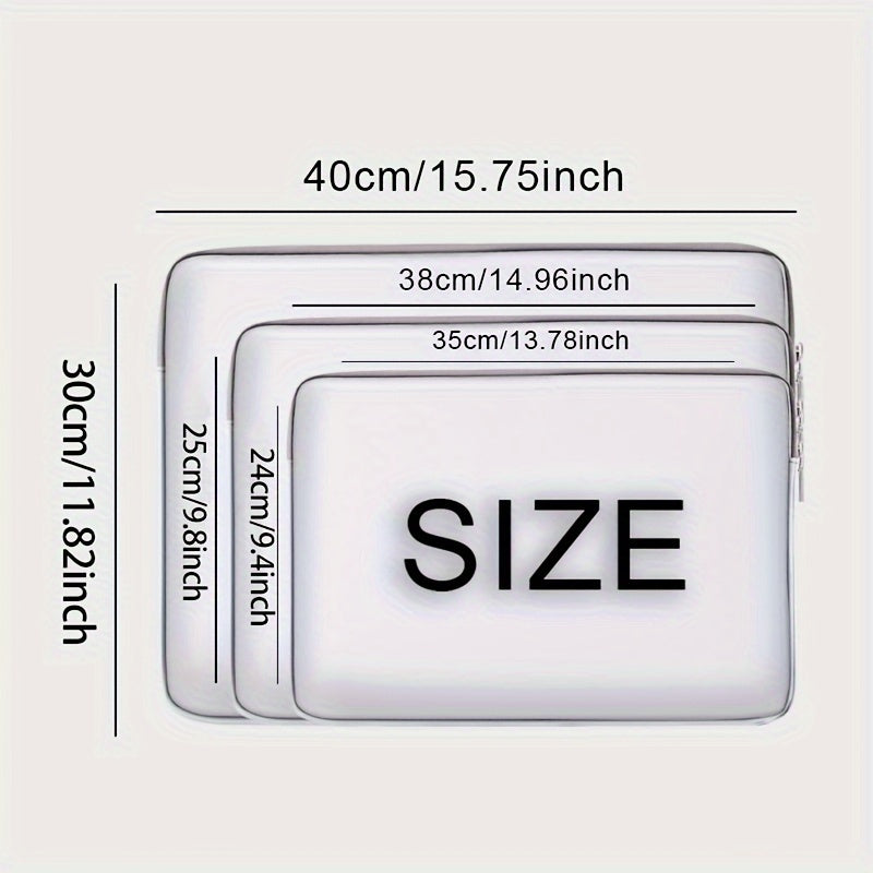 Fashionable Flower Pattern Laptop Bag - Durable Soft Cover & File Organizer - Ideal for Work, School, and Gifts