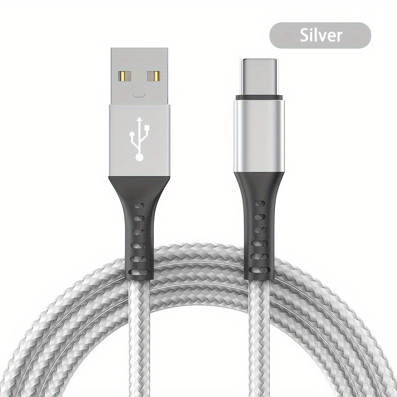 USB C Charging Cable Nylon Braided USB A To Type C Charging Cable Compatible With Samsung Galaxy Xiaomi, Vivo, Oppo, Redmi And More USB C Cables Phone Wire Cord USB Type C Charger