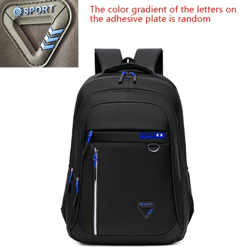 Men'S Casual Nylon Backpack - High-Capacity Travel Laptop Bag for Daily Commute, Middle School, High School, and College Students - Durable, Lightweight, and Easy to Clean